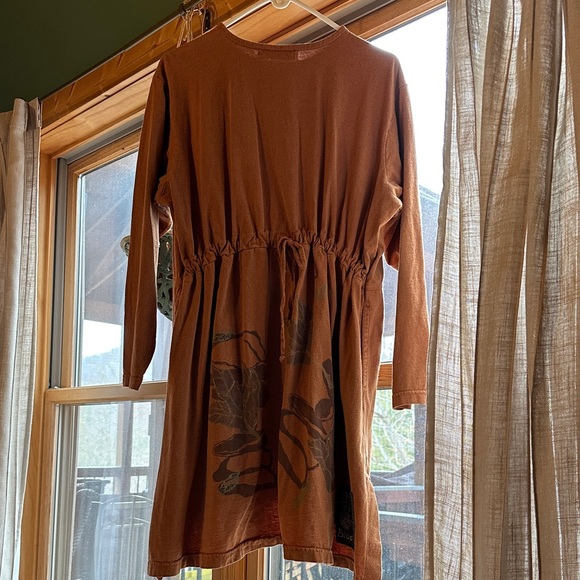 Blue Fish Brown and Black Artistic Patch Shirt or Dress - Picture 4 of 10